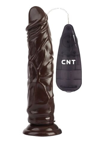 Коричневый вибратор-реалистик 8.4 Stud Realistic Dildo - 21,4 см. (Цвет: коричневый)