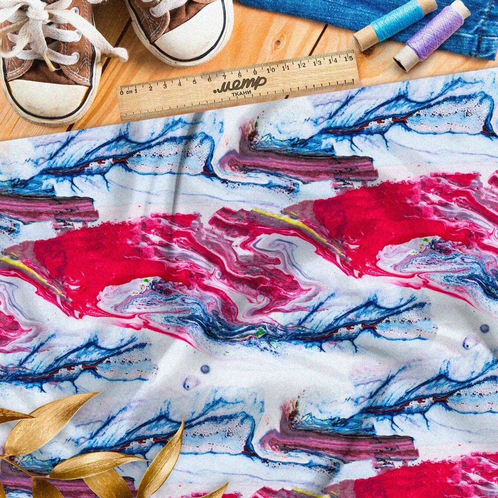 Ткань кулирная гладь утренний марс