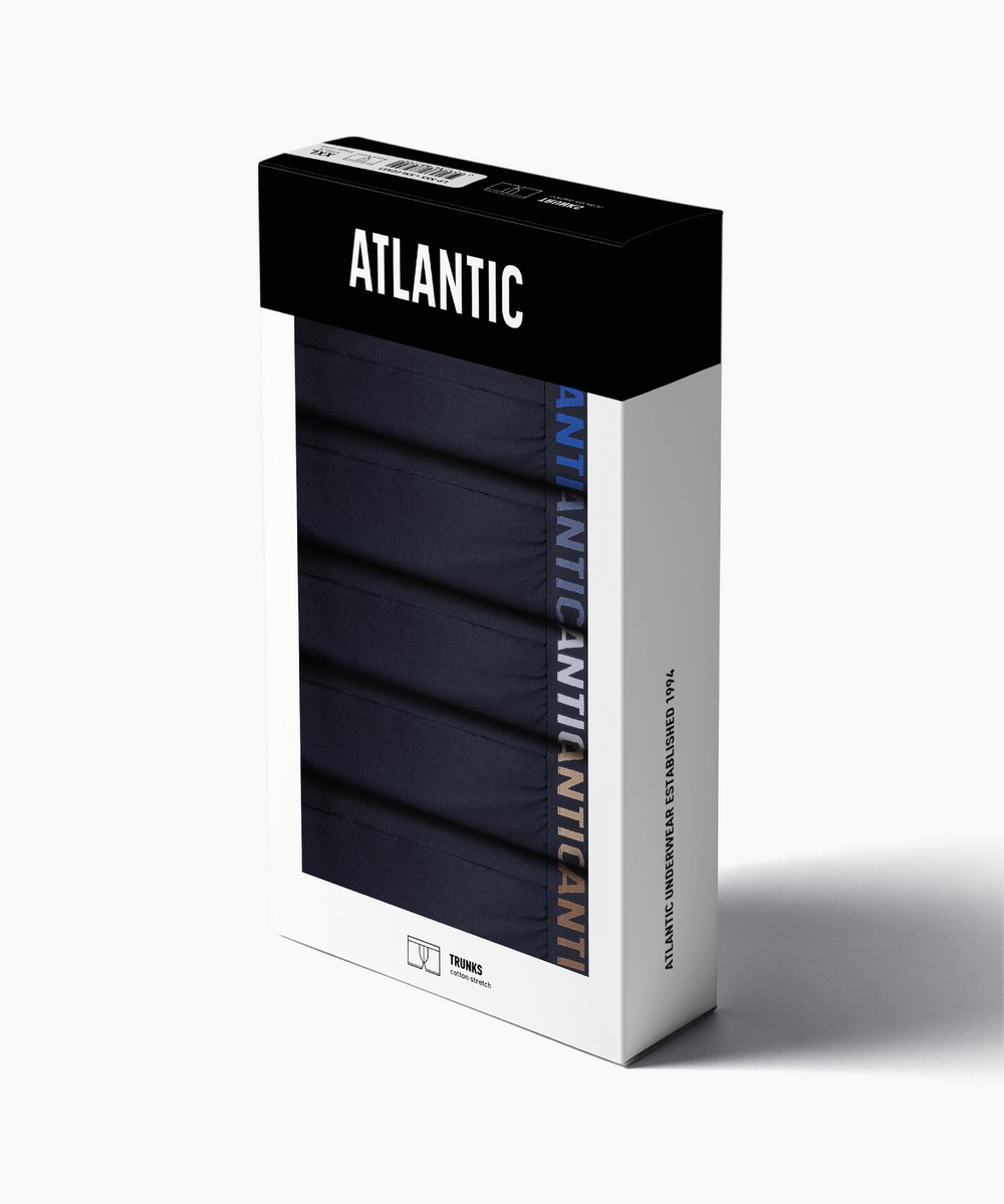 Мужские трусы слипы спорт Atlantic, набор 5 шт., хлопок, темно-синие, 5SMP-004