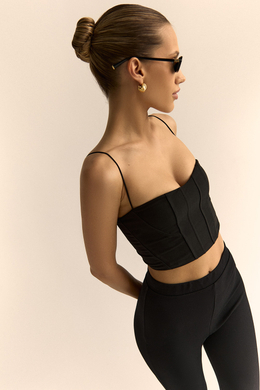 Топ на тонких бретелях BASIC Чёрный