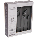 Набор столовых приборов «NORDIC» 24шт (6ножей, 6вилок, 6ст.ложек, 6ч.ложек), черный