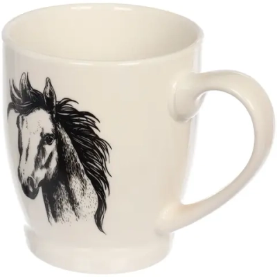 Кружка керамическая 320мл «Королевские кони», микс рисунков