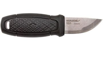 Нож Morakniv Eldris, нержавеющая сталь, цвет черный, ножны, шнурок, огниво, 12629