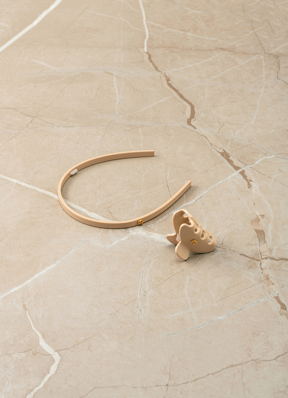 Balmain Hair Couture Ободок из ацетата БЕЖЕВЫЙ Acetate Headband Beige