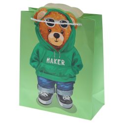 GAEM Пакет подарочный M (бумага 210г/м2, блок 12шт), L26 W12 H34,5 см, 4в.