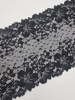 Кружево эластичное черное КС27 (17 см)