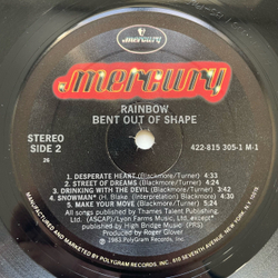 Винтажная виниловая пластинка LP Rainbow, Bent Out Of Shape (США 1983)