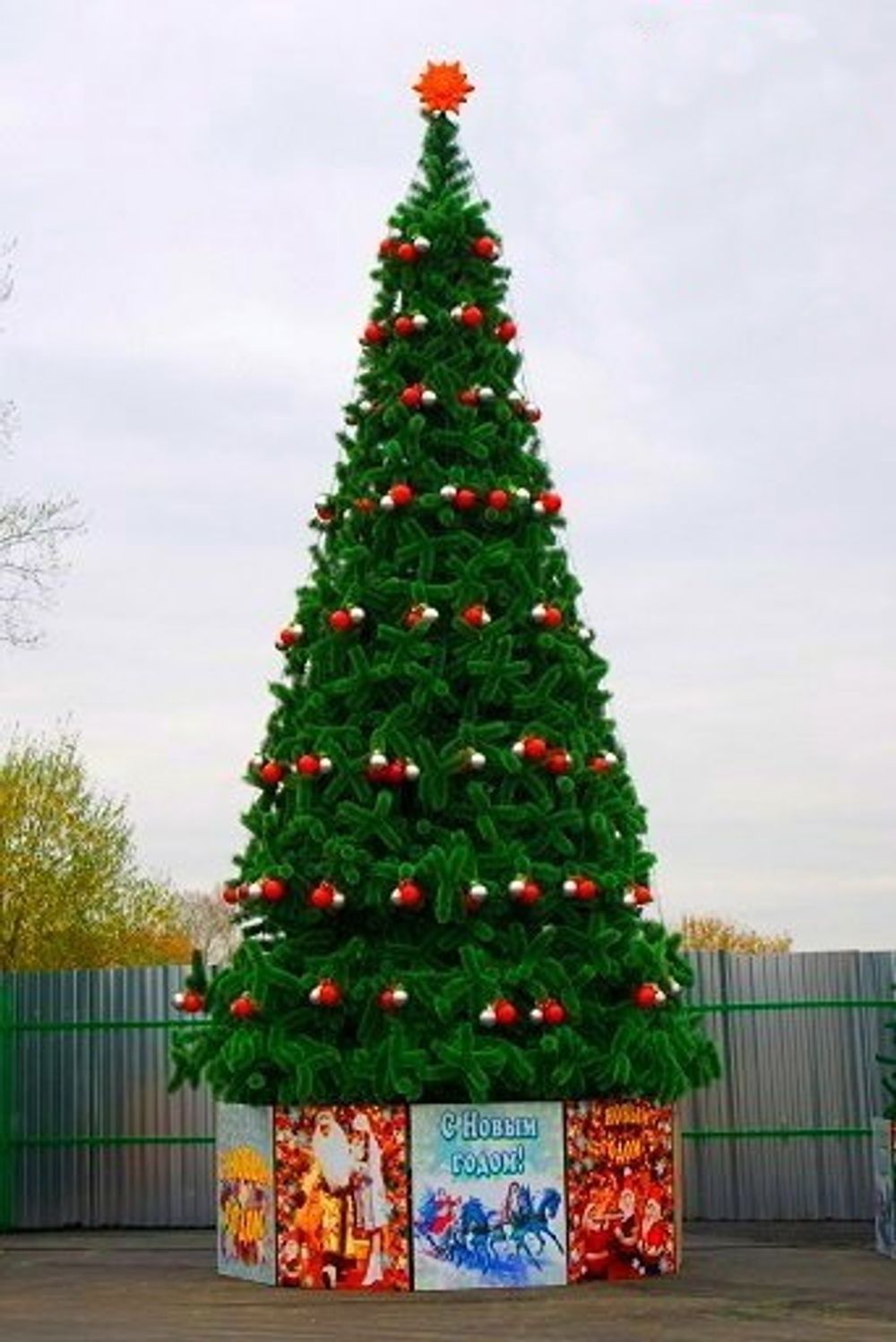 Уличная елка ствольная "Альпийская сосна" (леска) 3 м