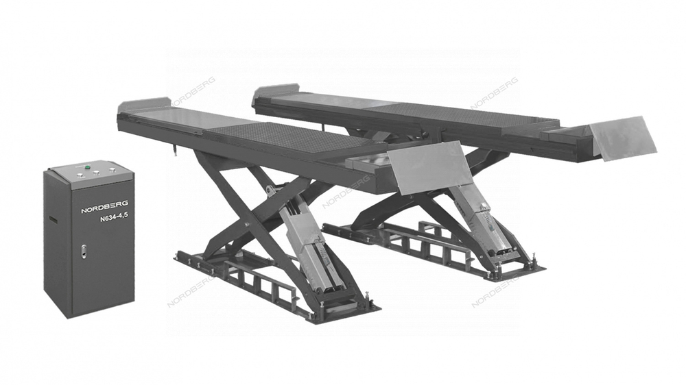 Подъемник 380В ножничный для сход-развала 4,5 тонн (серый) NORDBERG N634-4,5G