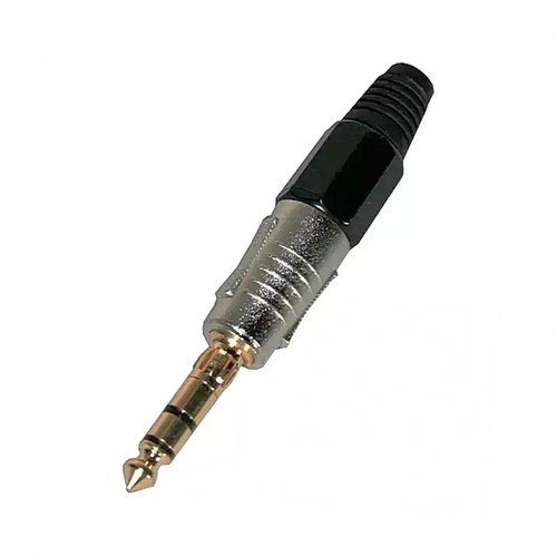 INVOTONE J150S - Коннектор джек стерео, кабельный, 6.3 мм, 'золото', корпус металл/ пластик