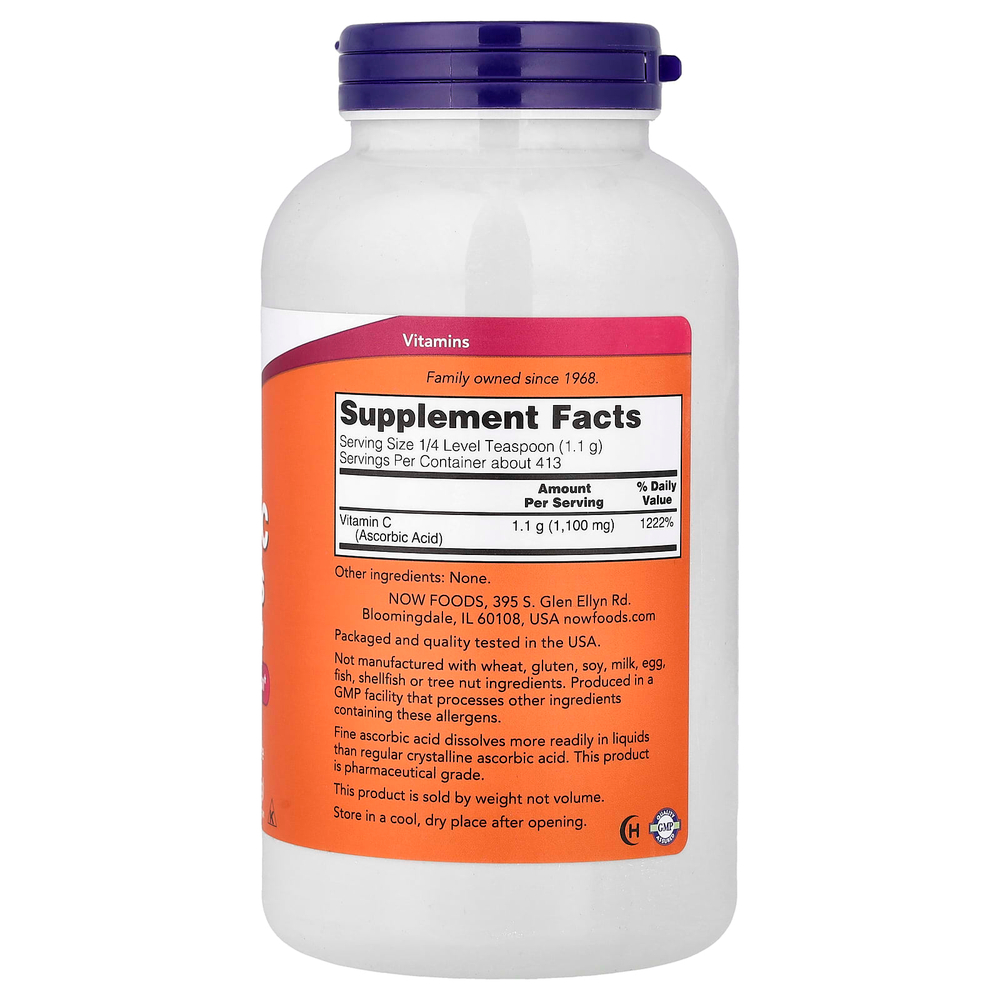 NOW Foods, Кристаллы витамина C, 454 г (1 фунт)
