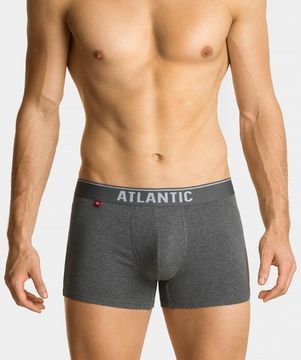 Трусы мужские боксеры (3шт), Atlantic 3MH-045, светло-голубые + серый меланж + черные