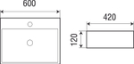 Раковина WeltWasser Elbach 2173 MBL 60 10000004506 Голубой матовый