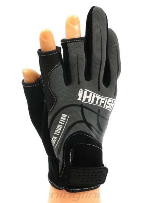 Перчатки HITFISH GLOVE-05 (красный, серый, синий)