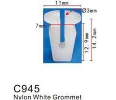 Клипса для крепления внутренней обшивки а/м Фольксваген пластиковая (100шт/уп.) Forsage клипса C0945(VW)