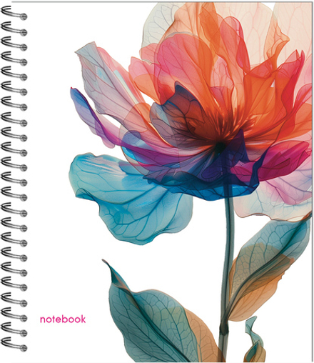 Тетрадь общая 96л.,  "Цветы"