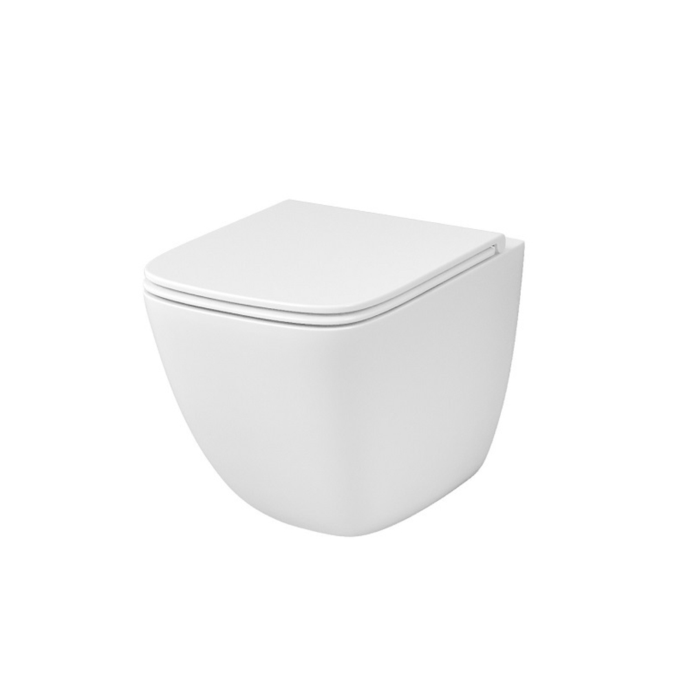 Унитаз подвесной Grossman GR-4497SQC Tornado безободковый, с сиденьем микролифт 485x345x400