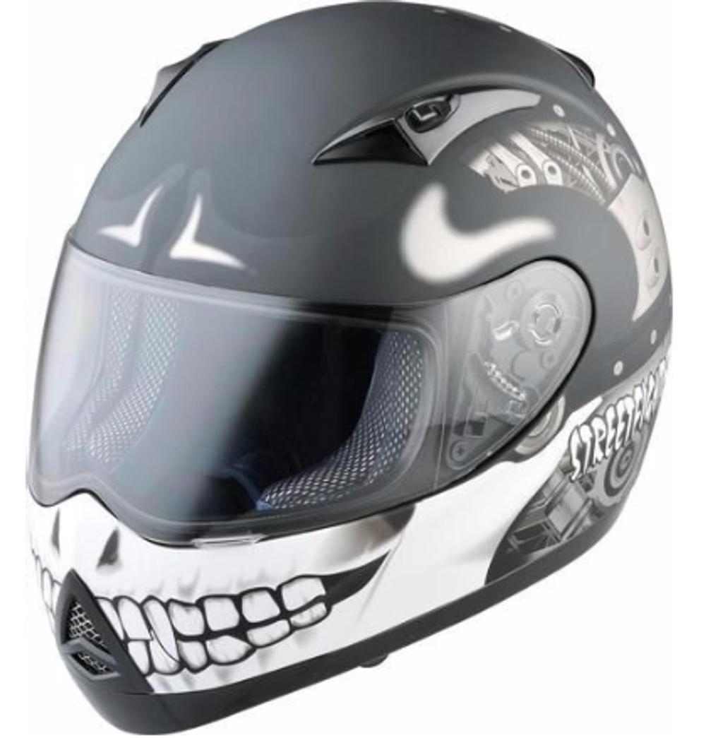 Мотошлем - STREETFIGHTER TRANSFORMER (матовый, черно-белый)