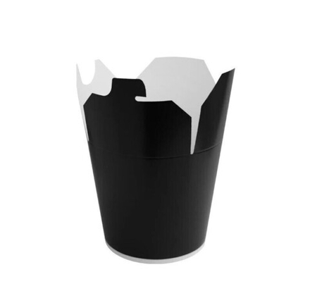 Контейнер бумажный Wok 700 мл 102*87 мм высота 99 мм, черный, круглое дно