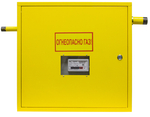 Шкафной газораспределительный пункт ГРПШ-ОХТА-RF-25-1-ЛП-С10 (желтый)