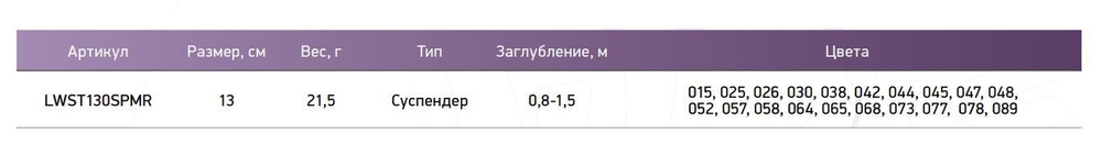 Воблер для рыбалки LureMax STALKER