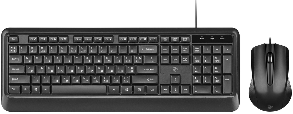 КЛАВИАТУРА + МЫШЬ 2Е MK404 USB BLACK 2E-MK404UB