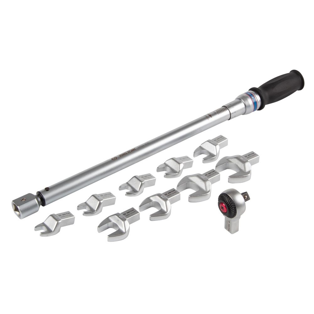 KING TONY (345203D11MR) Динамометрический ключ серии "FIT", 14х18 мм с набором рожковых насадок 13-30 мм, 60-340 Нм, кейс