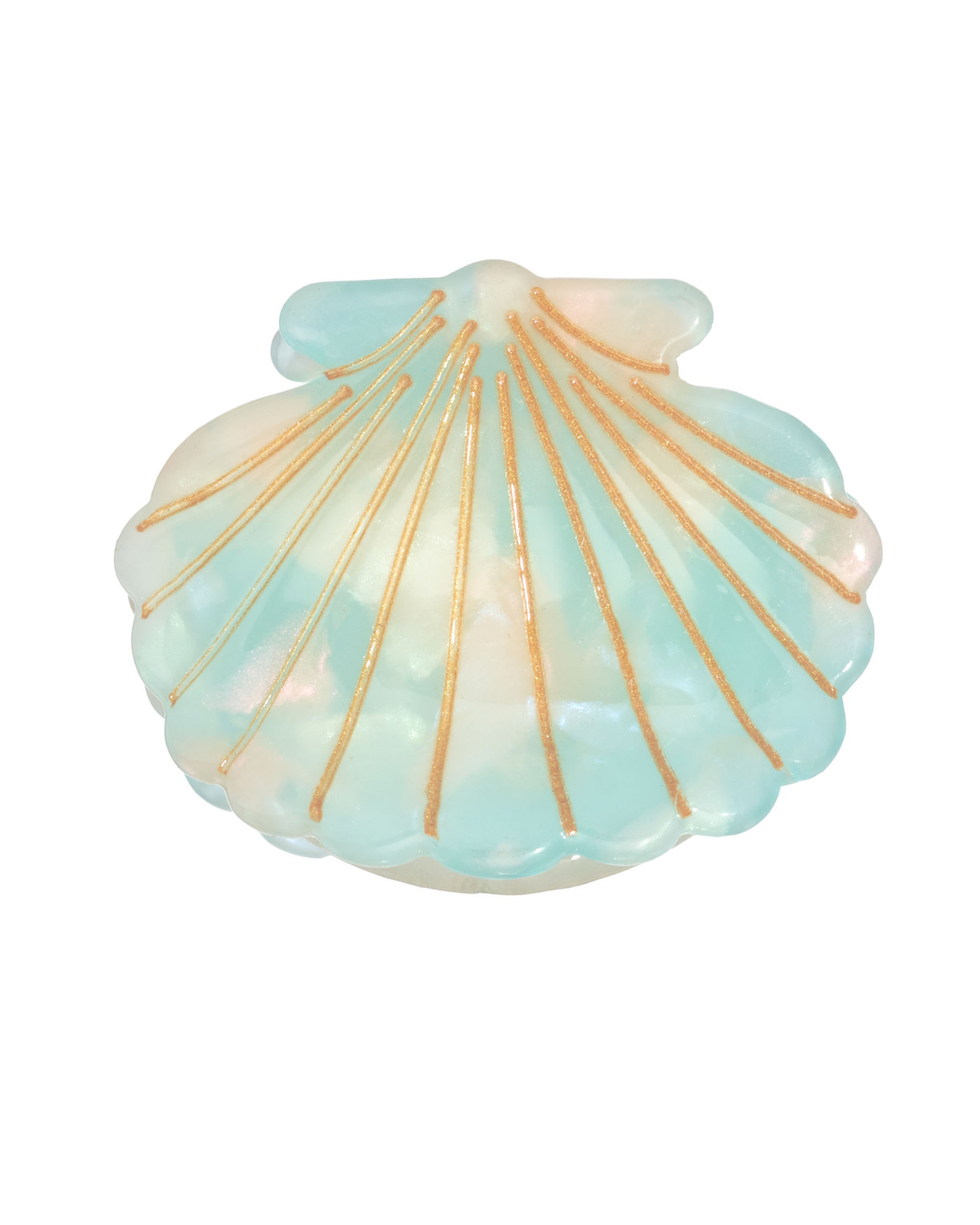 Заколка краб маленькая ракушка, голубая