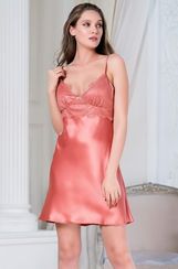 Сорочка женская шелковая MIA-Amore SHARON  ШЕРОН 3800 коралл