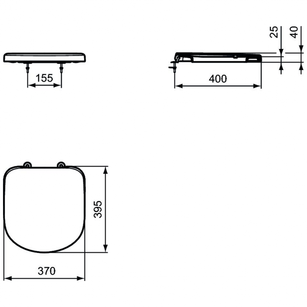 Сидение и крышка для унитазов с короткой проекций Ideal Standard TEMPO T679801