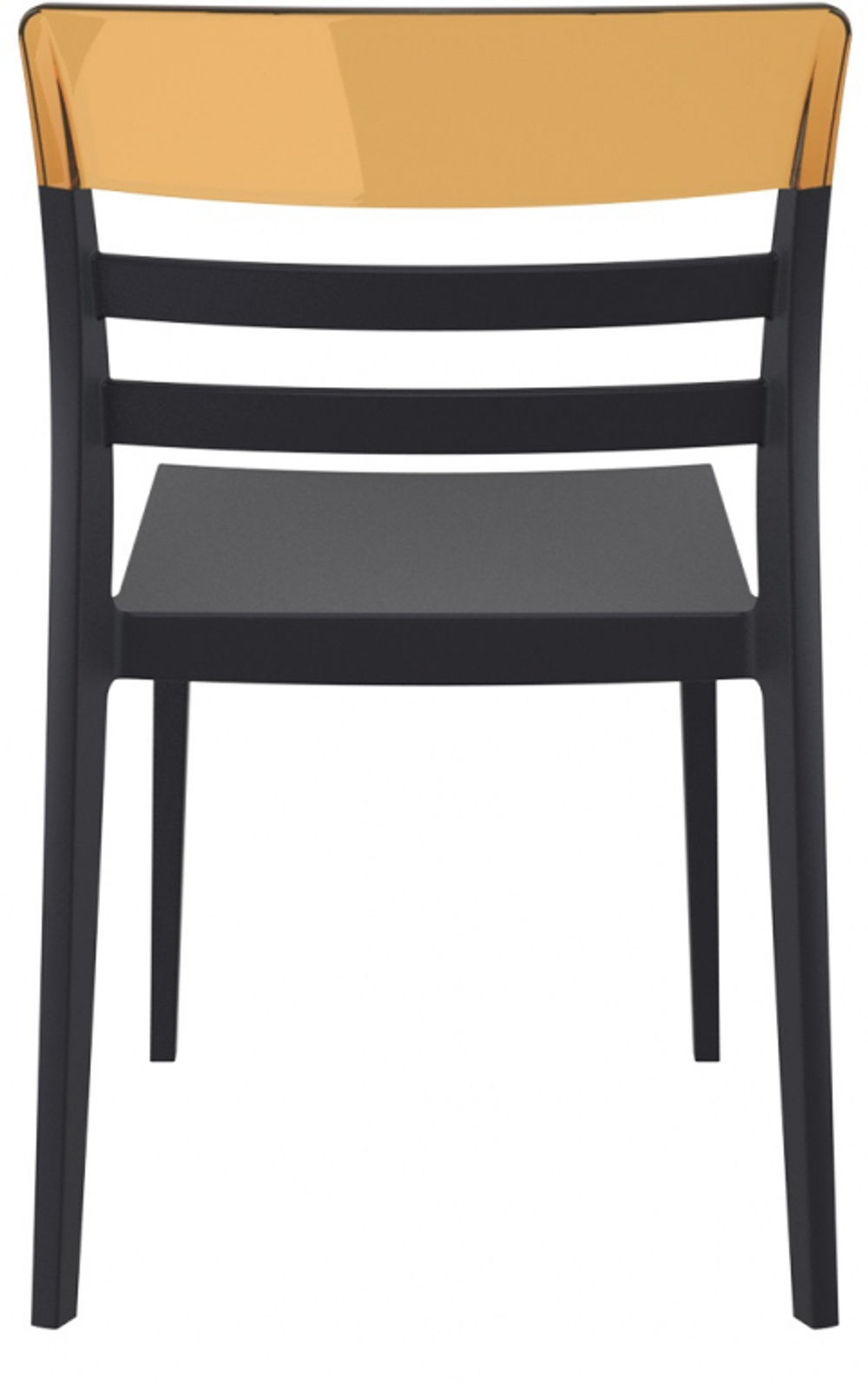 Стул пластиковый Siesta Contract Mone, черный, янтарный