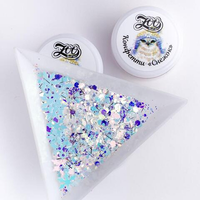 Zoo Nail Art Конфетти "Снежок" 1 г