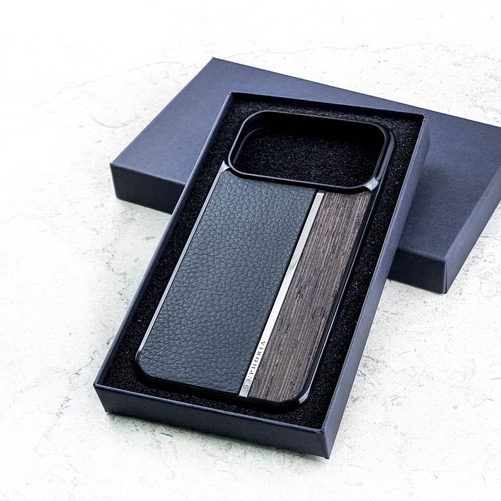 Премиум чехол для iPhone - аксессуар из натуральной кожи и дерева Euphoria HM Premium ювелирный сплав