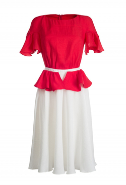 Платье с баской 45-17SS