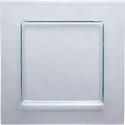 Тарелка «Бордер» квадратная стекло ,H=15,L=255,B=253мм прозр