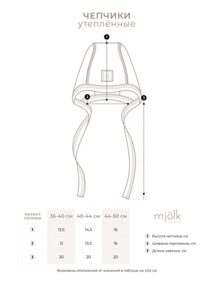 Утеплённый чепчик Mjölk Бурые мишки