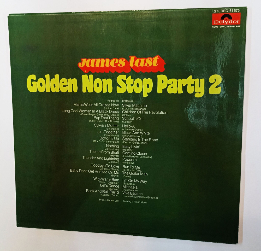 Винтажная виниловая пластинка LP James Last Golden Non Stop Party 2 (Germany 1972)