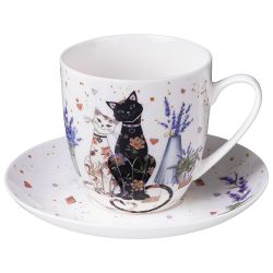 ЧАЙНАЯ ПАРА LEFARD "ЛАВАНДОВЫЕ КОТЫ" 350 МЛ (КОР=24НАБ.)