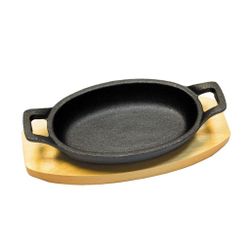 Сковорода для подачи на дерев. подст. 17*12 см овальная   2 ручки P.L. Proff Cuisine
