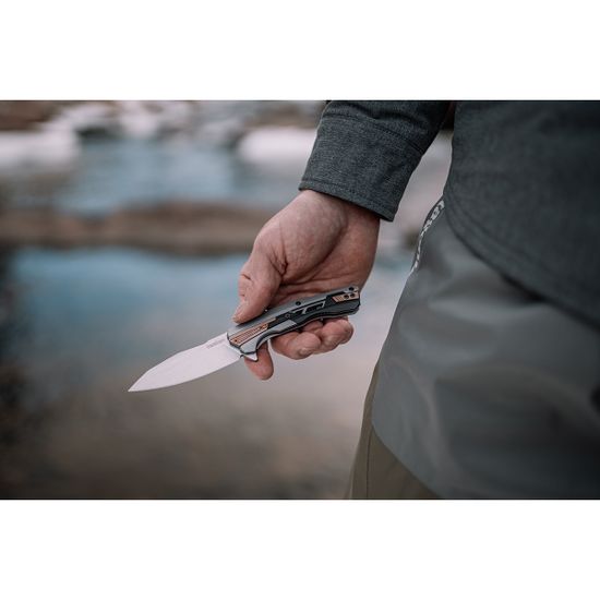 Складной нож KERSHAW Endgame 2095 c клинком из стали D2, рукоять Stainless Steel / Нейлон