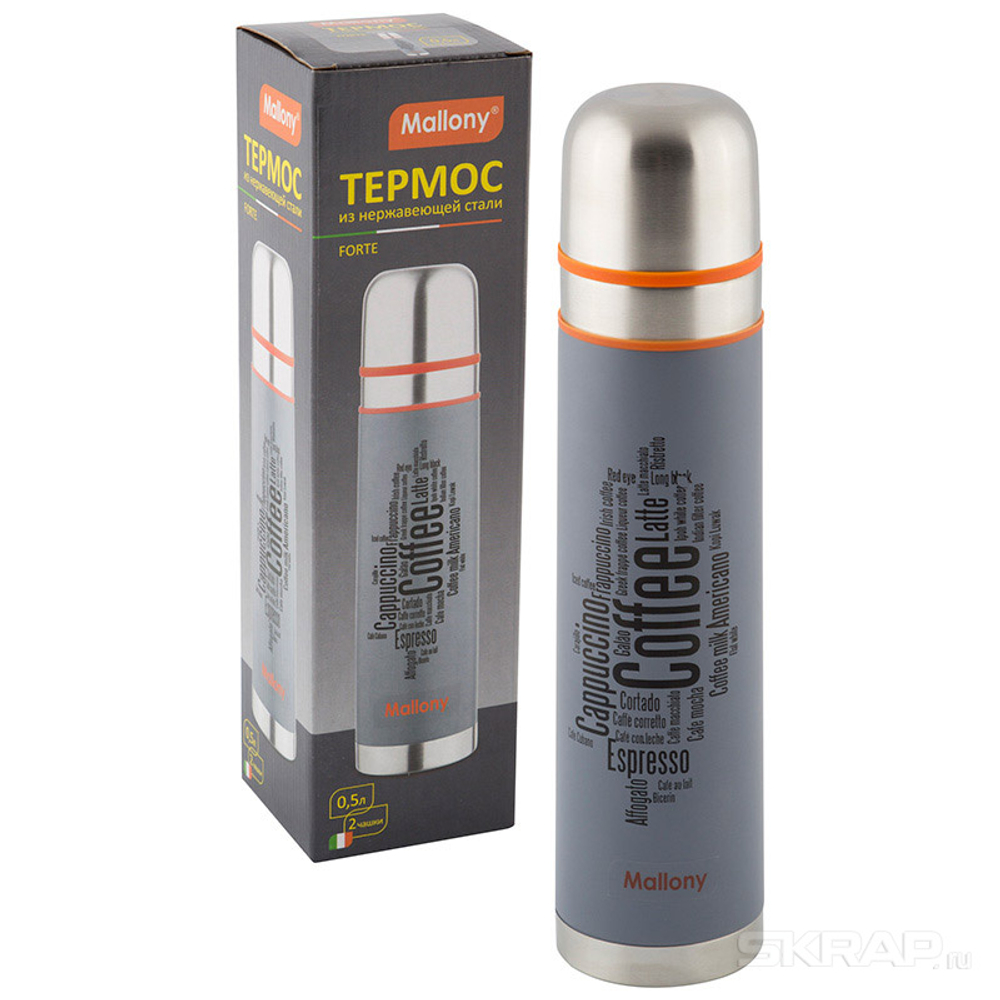 Термос из нерж.стали с двойными стенками Mallony FORTE (0.5л)