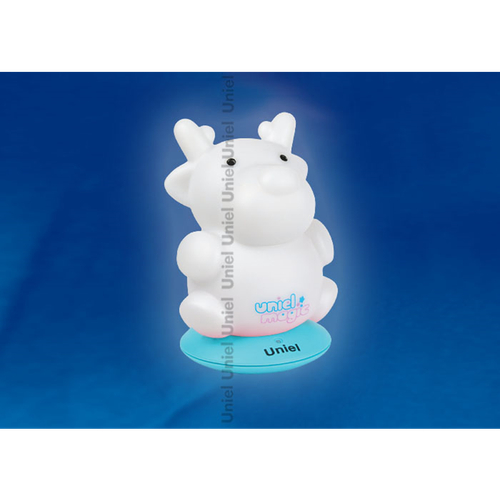 DTL-305-Лосенок/3color/Base blue/Rech Светильник-ночник серия «Волшебные фонарики» аккумуляторный на голубой подставке. Пластиковая упаковка