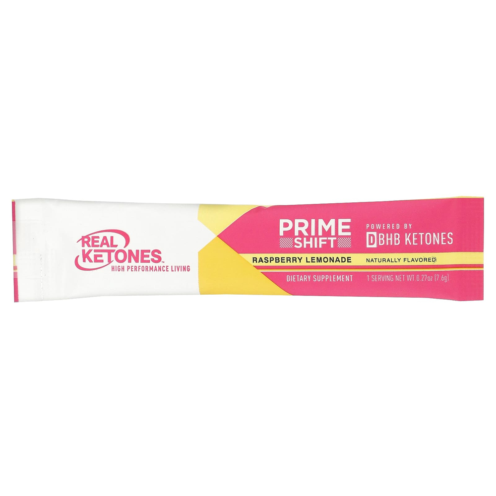 Real Ketones, Shift, малиновый лимонад, 30 пакетиков со смесью для приготовления напитка, 7,6 г (0,27 унции)