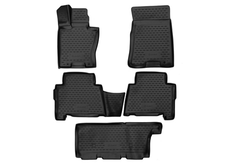 Коврики в салон для KIA Mohave 2020- (с напольной педалью), 5 шт. (полиуретан)  AFM3DA0N142210