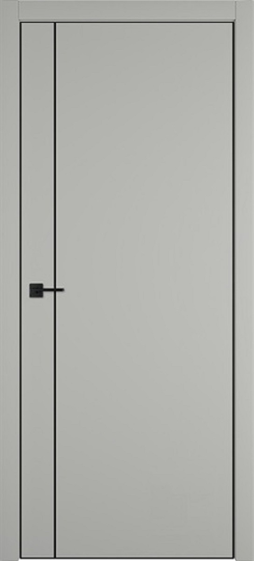 Межкомнатная дверь BASIC 1V Emalex Taupe (ABS black, Black mould)