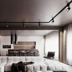 Трековый светильник потолочный для однофазного шинопровода WOLTA WTL-GU10/02B под лампу GU10 Черный BASIC