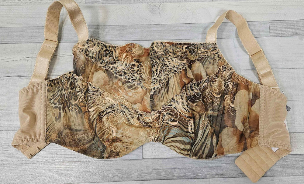 Оригинальный бюстгальтер-топ с +size чашками (Размер: 70K) (Цвет: телесный)