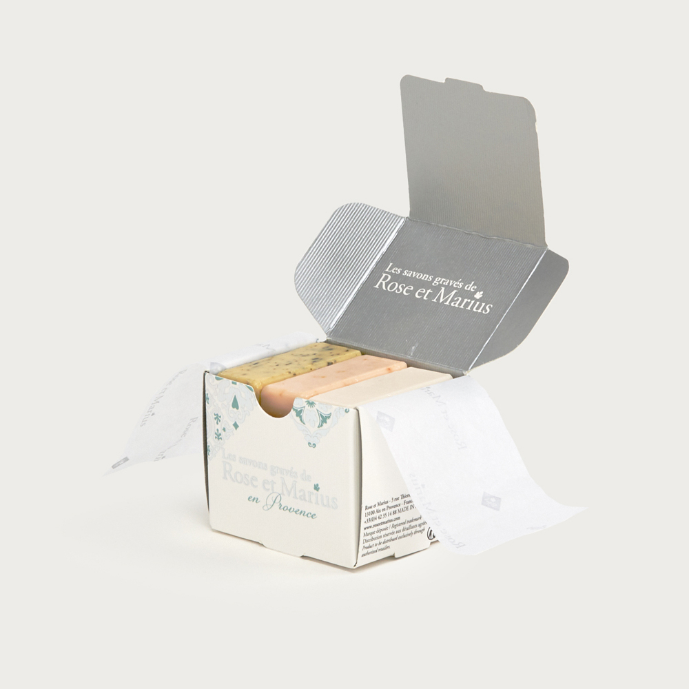 Набор мыла 3шт 35г Rose & Marius Mini Box 3