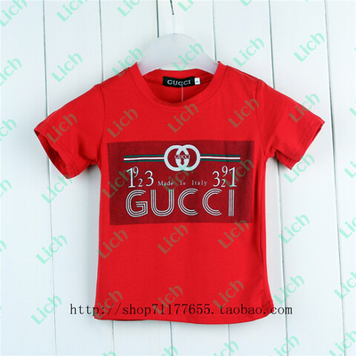 Футболка детская однотонная с принтом логотипа и надписями