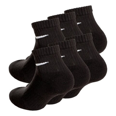 Nike Everyday Cushioned Ankle Sports Socks 6 Pack - Black